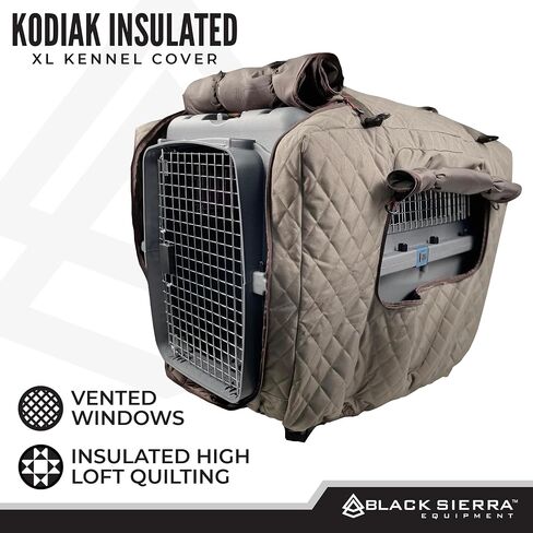 Black Sierra XL Insulated Dog Kennel Cover, Vented for Hunting & Camping in Kuwait