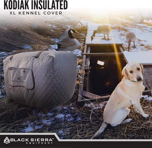 Black Sierra XL Insulated Dog Kennel Cover, Vented for Hunting & Camping in Kuwait