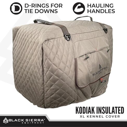 Black Sierra XL Insulated Dog Kennel Cover, Vented for Hunting & Camping in Kuwait