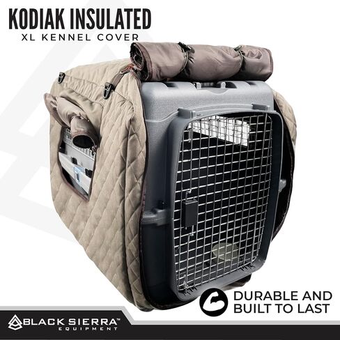 Black Sierra XL Insulated Dog Kennel Cover, Vented for Hunting & Camping in Kuwait