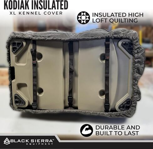Black Sierra XL Insulated Dog Kennel Cover, Vented for Hunting & Camping in Kuwait