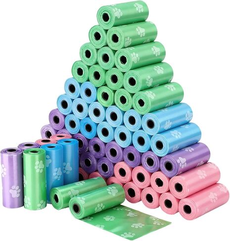 Segarty 960 PCS Dog Waste Bags, 64 Rolls Leak-proof Pet Supply Litter Bags Mixed Colors for Dogs Cats Puppy, Bulk Quantity & Portable Poop Bag Refill Roll Pet Daily Walking Essentials Outside and Home in Saudi Arabia