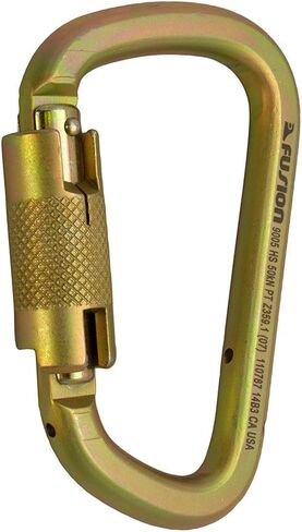Fusion Climb Tacoma Steel High Strength Auto Lock Modified D-Shaped Steel Carabiner, Steel Clip in Saudi Arabia