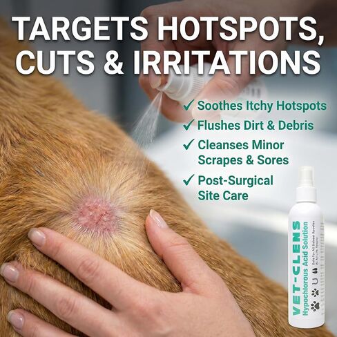 Vet-Clens Hypochlorous Acid Wound & Skin Care Spray, 8 Oz in Saudi Arabia