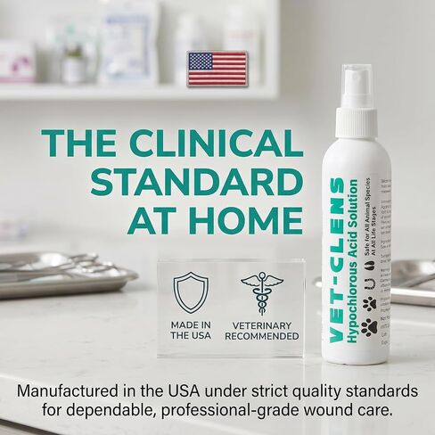 Vet-Clens Hypochlorous Acid Wound & Skin Care Spray, 8 Oz in Saudi Arabia