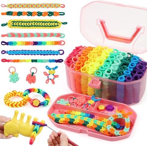 IQKidz Friendship Bracelet Making Kit - Make Bracelets Craft Toys for Girls Age 8-12 yrs, Cool Birthday Gifts for 6 7 9 10 11 Years Old Kids, Christmas Gift Set in Saudi Arabia