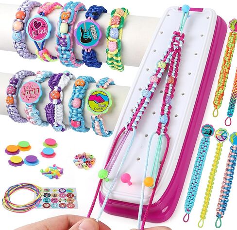 IQKidz Friendship Bracelet Making Kit - Make Bracelets Craft Toys for Girls Age 8-12 yrs, Cool Birthday Gifts for 6 7 9 10 11 Years Old Kids, Christmas Gift Set in Kuwait