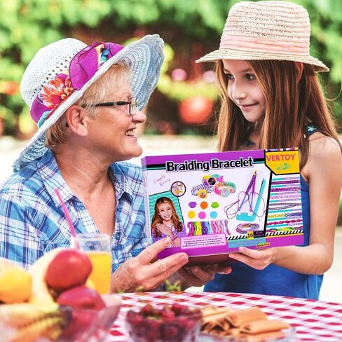 VERTOY Friendship Bracelet Making Kit for Girls - Cool Arts and Crafts Toys for 6 7 8 9 10 11 12 Years Old, Bracelet String and Rewarding Activity, Best Birthday Gifts for Teen Girls in Kuwait