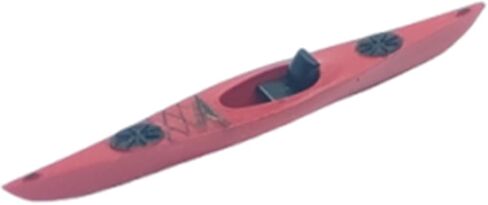harayaa Mini Kayak Model 1/64 Miniature Boat Model Single Person Decorative Kayak Ship Handmade from PP Suitable for Collector Home Office Display, red in Saudi Arabia