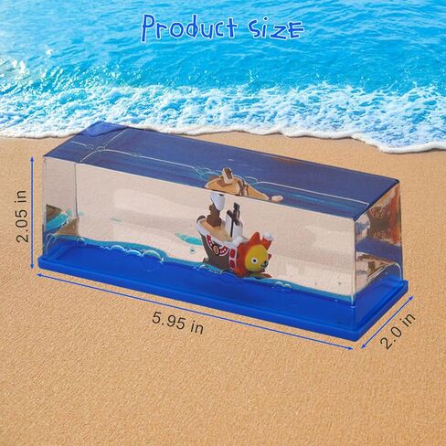 Honsheng Anime Figure Merch Unsinkable Ship Model Pirate Boat in a Bottle Box，Non Sinking Acrylic Cruise Ship in Saudi Arabia
