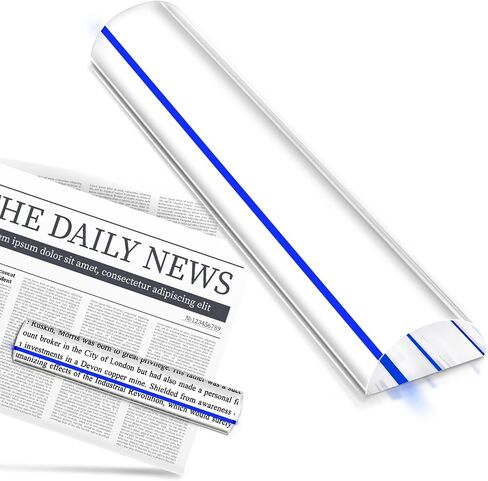2X Magnifying Ruler with Blue Guiding Line, 6" Magnifier Mahjong Finder for Reading Small Prints, Bible, Books, Instructions, Cross Stitch Patterns and Card Games in Saudi Arabia