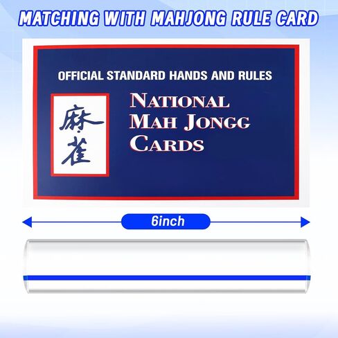 2X Magnifying Ruler with Blue Guiding Line, 6" Magnifier Mahjong Finder for Reading Small Prints, Bible, Books, Instructions, Cross Stitch Patterns and Card Games in Saudi Arabia