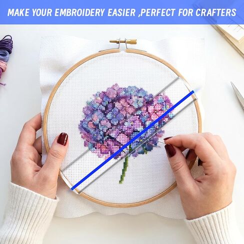 2X Magnifying Ruler with Blue Guiding Line, 6" Magnifier Mahjong Finder for Reading Small Prints, Bible, Books, Instructions, Cross Stitch Patterns and Card Games in Saudi Arabia