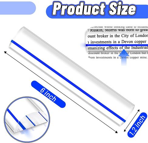 2X Magnifying Ruler with Blue Guiding Line, 6" Magnifier Mahjong Finder for Reading Small Prints, Bible, Books, Instructions, Cross Stitch Patterns and Card Games in Saudi Arabia