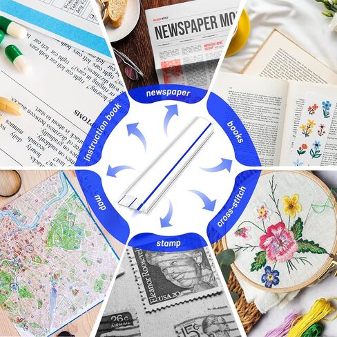 2X Magnifying Ruler with Blue Guiding Line, 6" Magnifier Mahjong Finder for Reading Small Prints, Bible, Books, Instructions, Cross Stitch Patterns and Card Games in Saudi Arabia