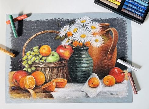 MUNGYO Gallery Artists' Soft Oil Pastels Professional, 48 Assorted Colors, Vibrant and Blendable in Saudi Arabia