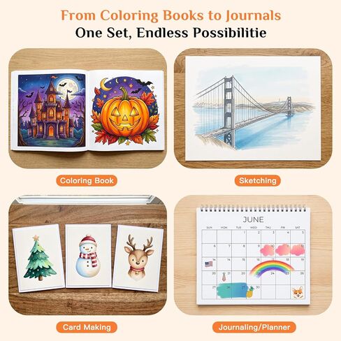 Professional Alcohol Markers, 108 Colors Fine & Chisel Sketch Pens in Kuwait