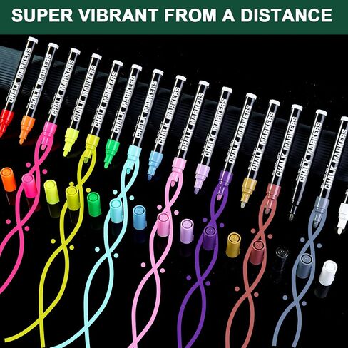 SILENART Chalk Markers for Blackboard, Chalkboard Markers - 16 Pack, 3mm in Kuwait