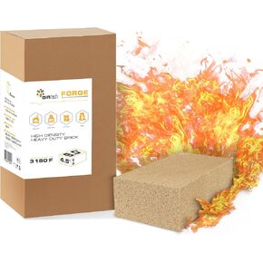 Heavy Duty Refractory Fire Bricks for Forge 3200F - Pack of 2 Extra High Temperature Insulated | Fire Brick for Masonry, Insulating Kiln, Fire Pit, Wood Stove, Oven, Grill, Melting Metals in Kuwait
