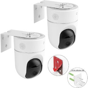 حامل حائط معدني لاصق من UYODM لكاميرا Eufy Security Solo IndoorCam P24 وS220، كاميرا Blink Mini Pan-Tilt Cam/WYZE Cam Pan v3&v2، عصا VHB بدون دعامة تثبيت للحفر لـ Eufy، طريقتان للتثبيت (عبوتان) in Kuwait
