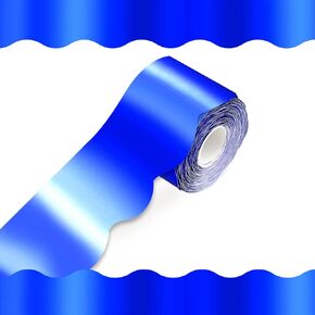 Glossy Gold Wavy Bulletin Board Borders，65Ft 1 Roll of Scalloped Trim for Various Bulletin Boards,Party, Office,and Classroom Decor in Kuwait