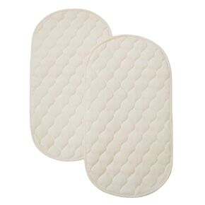 American Baby Company 2 Pack Waterproof Quilted Playard Changing Table Protector Pads Made with Organic Cotton Top Layer, 23" x 12" in Saudi Arabia