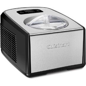 Cuisinart 1.5-Quart Ice Cream Maker and Gelato Machine, Makes Frozen Yogurt and Sorbet, Fully Automatic with Commercial-Quality Compressor and 2 Churning Paddles, ICE-100, Black/Stainless | Built-in compressor, Two churning paddles, Fully automatic operat in Saudi Arabia