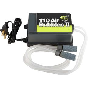 Marine Metal A-2 Air Bubbles Pump with Tubing & Air Stones for Live Bait (110 Volts), Black in Kuwait
