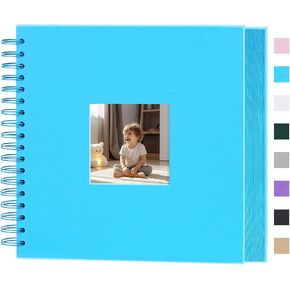 Artmag 8 x 8 Inch DIY Scrapbook Album with Window Hardcover Kraft Blank Paper Scrap Book with 40 Sheets (80 Pages) Photo Album for Guest Book, Family Wedding Anniversary (Dark Green) in Kuwait