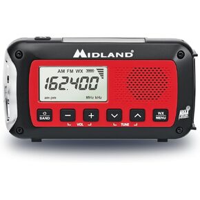 ميدلاند - راديو تنبيه الطقس في حالات الطوارئ من نوا WR120B/WR120EZ - S.A.M.E. برمجة محلية، شاشة ثلاثية اللغات، أكثر من 60 تنبيهات للطوارئ، وساعة منبه (WR120B - تغليف صندوقي) in Kuwait