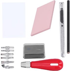 Carving Rubber Stamp Kit with Block Printmaking Tools and Mixed Set of Cutter Tools for Printmaking and Crafting in Kuwait