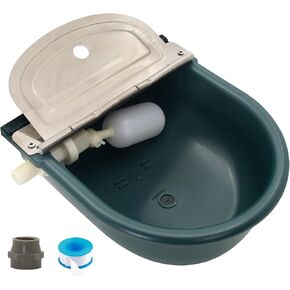 Automatic 1.2 Gallon Water Trough Cow Cattle Horse Water Bowls with Float Valve Livestock Tool Bowl for Cat Goat Sheep Dog Animal Drinking Equipment in Kuwait