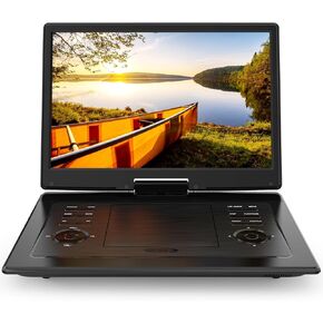 16.9" Portable DVD Player with 14.1" Large HD Screen,High Volume Speaker,with Extra Carrying Bag,Supports 6 Hours Built-in Battery and USB/SD Card/Sync TV [Not Support Blu-Ray]… in Kuwait