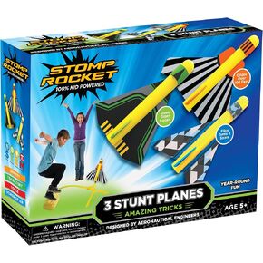 Stomp Rocket Stunt Plane Rocket Launcher Toy for Kids - 3 Foam Airplane Toy in Kuwait