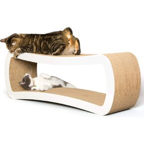 PetFusion Jumbo Cat Scratcher Lounge (99 x 28 x 36 cm, Cloud White). Superior Cardboard & Construction, significantly outlasts cheaper alternatives. in Kuwait