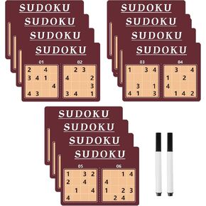 12 Pcs Reusable Sudoku Game for Dementia Game-Dementia Activities for Seniors with Alzheimer's-Seniors Alzheimers Activities-Large Print Sudoku Books for Adults and Seniors in Kuwait