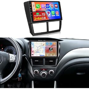 Roinvou 2+32G Android Double Din Car Stereo for Subaru Forester 2008 09 10 11 12 9 بوصة 1080P HD شاشة تعمل باللمس Carplay Android Auto GPS WiFi Bluetooth Hi-Fi FM RDS كاميرا احتياطية ميكروفون خارجي in Kuwait