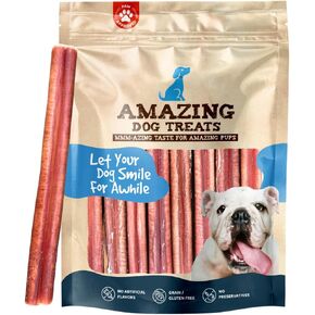 Amazing Dog Treats - 6 Inch Medium Size Bully Sticks (40 Count) - Bulk Bully Sticks for Dogs - No Hide Bully Stick Dog Bones in Kuwait