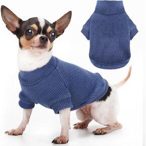 Paiaite Dog Shirt Soft Lightweight Breathable Turtleneck T-Shirt: Warm Comfy Vest for Teacup Chihuahua, Yorkie Puppy & Cat – Small Pet Clothes Blue XS in Saudi Arabia