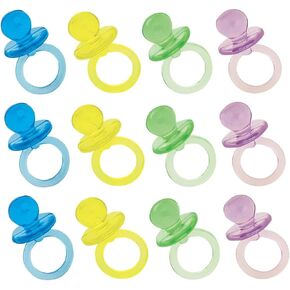 Unique Plastic Pacifier Favors - Assorted Colors, 18 Pcs in Kuwait