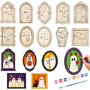 Jpfezry 16 Sets Halloween Ghost Paint Your Own Photo Frames in Kuwait