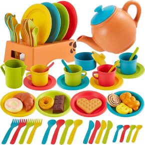 Buyger Kids Kitchen Accessories and Tea Set Play Dishes for Kids Kitchen in Kuwait