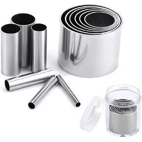 Fireboomoon 12 PCS Hole Hollow Punch Cutter Set with Storage Case,Stainless Steel Round Circle Ring Clay Cutters Ceramics Dotting Baking Indentation Mold Tools for Polymer Clay Pottery Handmade Craft in Kuwait