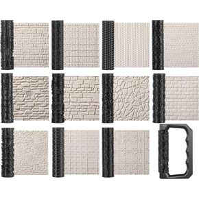 Conderyang 13Pcs 3D Printed Clay Texture Roller Set 12-Pattern in Kuwait