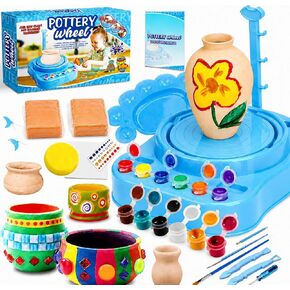 Insnug Pottery Wheel for Kids - Arts and Crafts for Kids Ages 8-12,Kid Pottery Wheel Kit Toys with Modeling Clay Sculpting Tools for Girls Boy Birthday Christmas Gift for 6 7 8 9 10 11 12+ in Kuwait