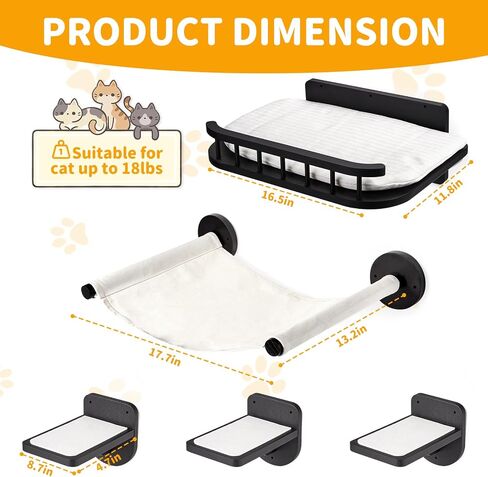 Cat Wall Shelves 5 in 1 Floating Cat Furniture Set, Up to 18lbs in Kuwait