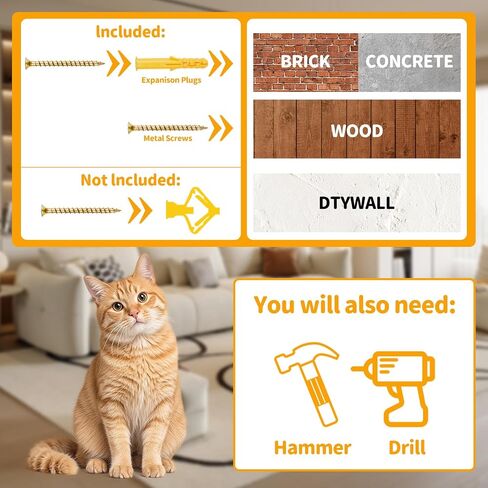 Cat Wall Shelves 5 in 1 Floating Cat Furniture Set, Up to 18lbs in Kuwait