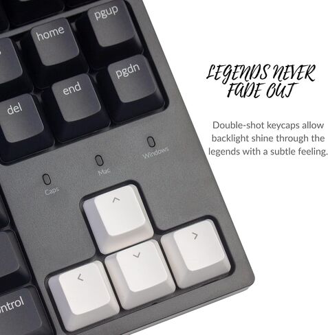 Keychron C1 Pro Custom Wired Mechanical Keyboard, TKL Layout RGB QMK/VIA Programmable Macro with Hot-swappable K Pro Red Switch OEM Profile Double-Shot PBT Keycaps Compatible for Mac Windows Linux in Saudi Arabia