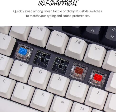 Keychron C1 Pro Custom Wired Mechanical Keyboard, TKL Layout RGB QMK/VIA Programmable Macro with Hot-swappable K Pro Red Switch OEM Profile Double-Shot PBT Keycaps Compatible for Mac Windows Linux in Saudi Arabia