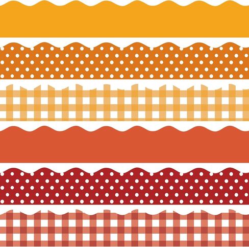 Fall Autumn Bulletin Board Borders Fall Classroom Decor Orange Plaid Border in Saudi Arabia